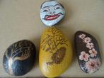 Curiosa collectie beschilderde stenen masker en lotusbomen, Antiek en Kunst, Ophalen of Verzenden