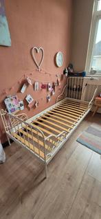 Ikea Minnen bed wit, incl. lattenbodem, Ophalen, Eenpersoons, Wit, 80 cm