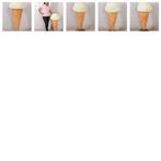 IJsje op voet 95 cm - schepijsje op hoorn aardbei polyester, Ophalen, HorecaBeelden, Nieuw, HorecaBeelden