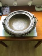(geel) koperen brassero ( rond ) met koperen hengsels, Antiek en Kunst, Ophalen of Verzenden, Koper
