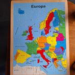 Houten Europa puzzel, Van hout, 6 jaar of ouder, Gebruikt, Meer dan 50 stukjes