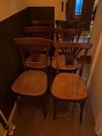Set van 6 houten thonet stoelen met rieten zitting, Huis en Inrichting, Stoelen, Ophalen, Gebruikt, Bruin, Vijf, Zes of meer stoelen