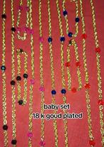 Baby set ketting en armband gold plated, Sieraden, Tassen en Uiterlijk, Kindersieraden, Ophalen of Verzenden, Nieuw, Overige kleuren