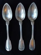 3 Ruolz (Christofle) Chinon antieke verzilverde dinerlepels, Antiek en Kunst, Ophalen