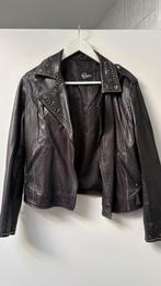 Zwart leren jasje, Kleding | Dames, Ophalen of Verzenden, Zo goed als nieuw, Maat 38/40 (M), Zwart