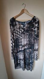 Bruin zwarte Geisha Jurk - Maat XL, Maat 42/44 (L), Ophalen of Verzenden, Zo goed als nieuw, Boven de knie