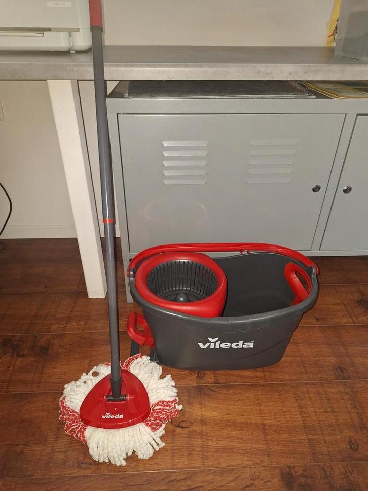 Vileda Turbo Mop met emmer, Huis en Inrichting, Schoonmaakartikelen, Dweilemmer, -bak, of -wagen, Ophalen of Verzenden