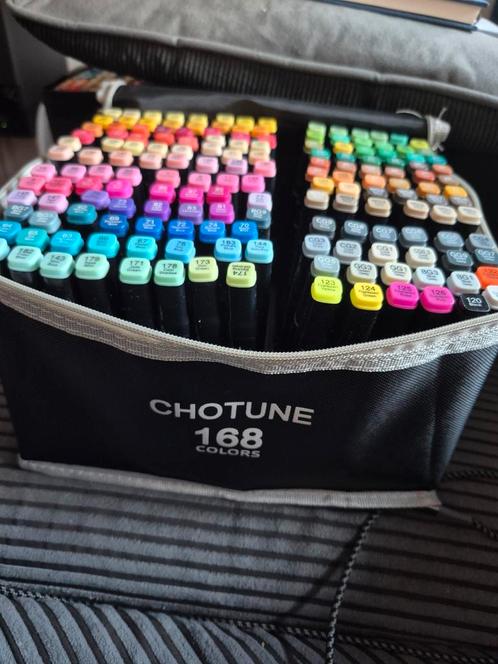 Chotune 168 Kleuren Markers - Zo goed als nieuw, Hobby en Vrije tijd, Tekenen, Zo goed als nieuw, Overige typen, Ophalen