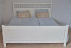 tweepersoonsbed met elektrische lattenbodem, Ophalen, Wit, Tweepersoons, Landelijk