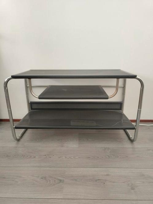 Vintage buisframe tv-meubel zwart, Huis en Inrichting, Kasten | Televisiemeubels, Gebruikt, Minder dan 100 cm, 50 tot 100 cm, 25 tot 50 cm