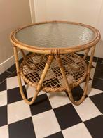 Vintage rotan salontafel van Rohé Noordwolde - Sliedrecht, Huis en Inrichting, Tafels | Bijzettafels, 45 tot 60 cm, Minder dan 55 cm