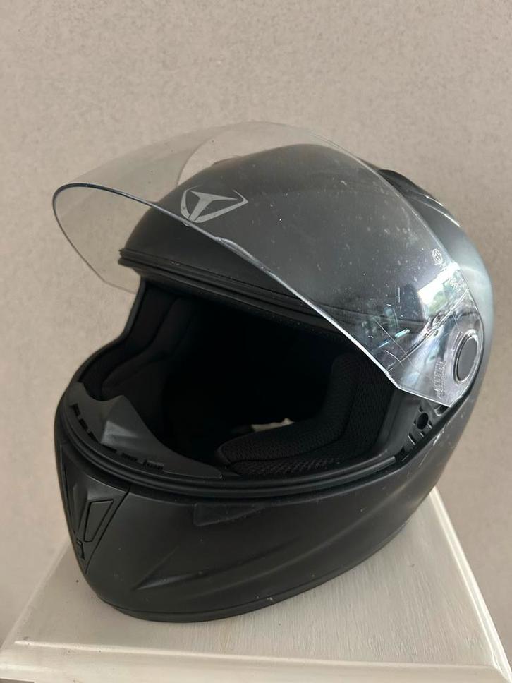 Zwarte Integraalhelm  TRV - Maat M, Motoren, Kleding | Motorhelmen, Dames, Heren, Integraalhelm, M, Overige merken, Tweedehands