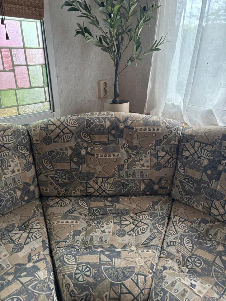 Hoekbank/Kussens U-vorm Stacaravan (3.30m breed), Huis en Inrichting, Banken | Bankstellen, Gebruikt, Hoekbank, Vierpersoons of meer