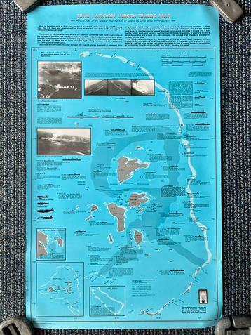 Poster Truk Lagoon Wreck Divers map (nieuw) beschikbaar voor biedingen