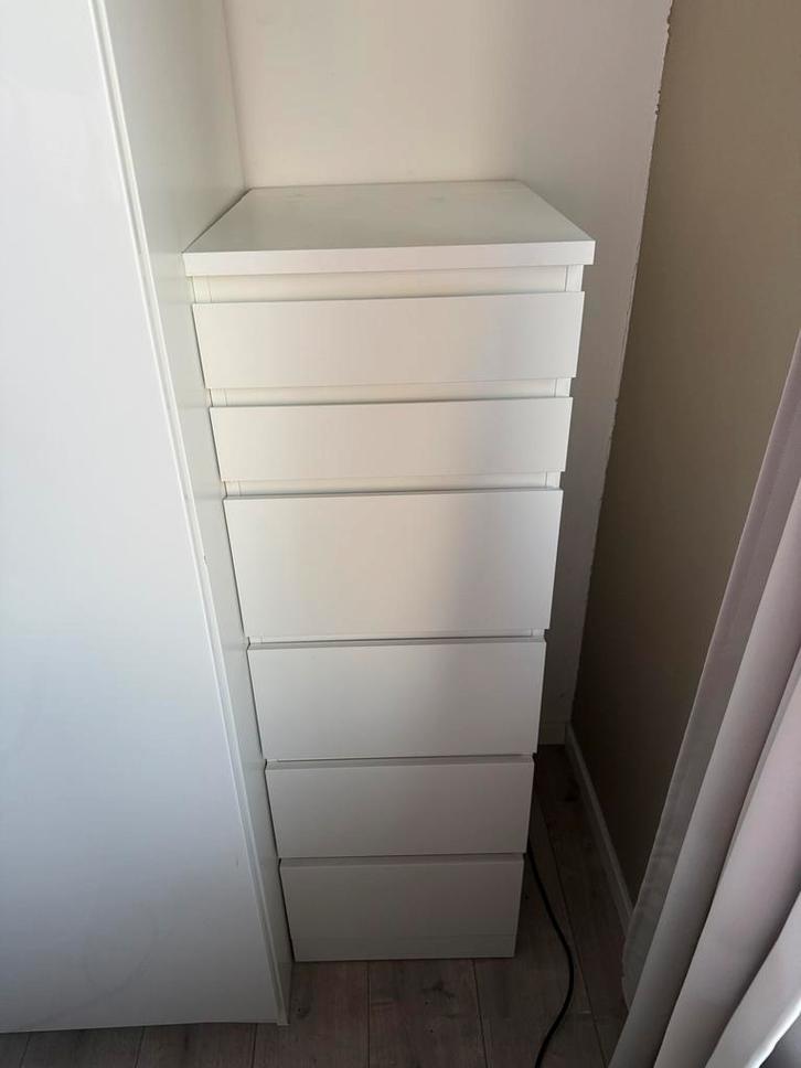 Ikea Malm Kommode met Spiegel, Huis en Inrichting, Kasten | Ladekasten, Gebruikt, 100 tot 150 cm, Minder dan 50 cm, 50 tot 75 cm
