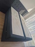 Boxspring met opbergruimte - Grijs, Ophalen, Gebruikt, Tweepersoons, 200 cm