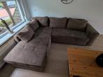 Bruine hoekbank GRATIS, Huis en Inrichting, Banken | Bankstellen, Ophalen, Gebruikt, Vierpersoons of meer