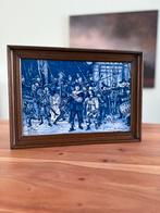 Delfts Blauw Tegeltableau Nachtwacht, Antiek en Kunst, Antiek | Wandborden en Tegels, Ophalen of Verzenden