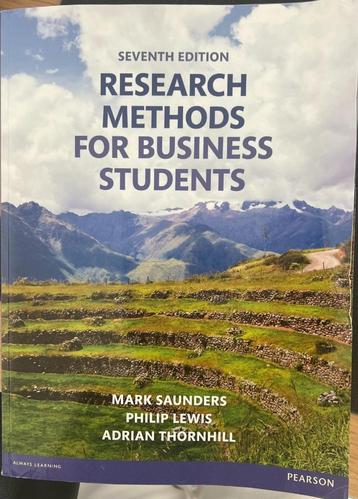 Research methods for Business Students beschikbaar voor biedingen