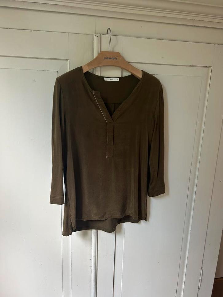 Brax top zgsn, Kleding | Dames, Tops, Zo goed als nieuw, Maat 38/40 (M), Groen, Korte mouw, Ophalen of Verzenden