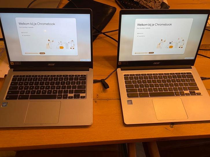 2x Acer Chromebook 314 CB314-1HT-C6XM, Computers en Software, Chromebooks, Gebruikt, 14 inch, 4 GB of minder, 64 GB, Qwerty, Touchscreen