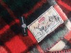 vintage deken AaBb,  rood/ groen geblokt, Gebruikt, Ophalen of Verzenden, X, X