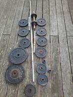 Gewichten set met stang, Gebruikt, Overige typen, Ophalen of Verzenden, Metaal