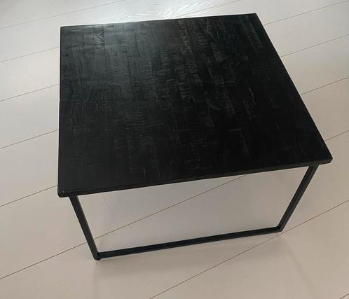HK Living - Salontafel - Zwart & vierkant, Huis en Inrichting, Tafels | Salontafels, Zo goed als nieuw, Minder dan 50 cm, 50 tot 100 cm