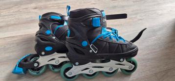 Kinder Skeelers Verstelbaar Maat 34-37 zwarte-blauw beschikbaar voor biedingen