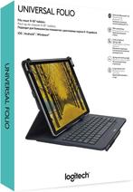 Logitech Universal Folio Toetsenbord 9-10 inch tablets Andro, Ophalen of Verzenden, Nieuw, 10 inch, Logitec