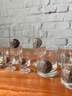 Antieke kristallen shot wisheky vintage glazen tin tinnen, Verzamelen, Glas en Borrelglaasjes, Ophalen, Overige typen, A, A