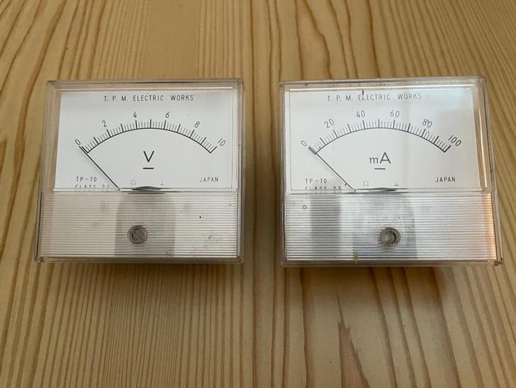 Antieke Voltmeter en Ampèremeter, Antiek en Kunst, Antiek | Gereedschap en Instrumenten, Verzenden