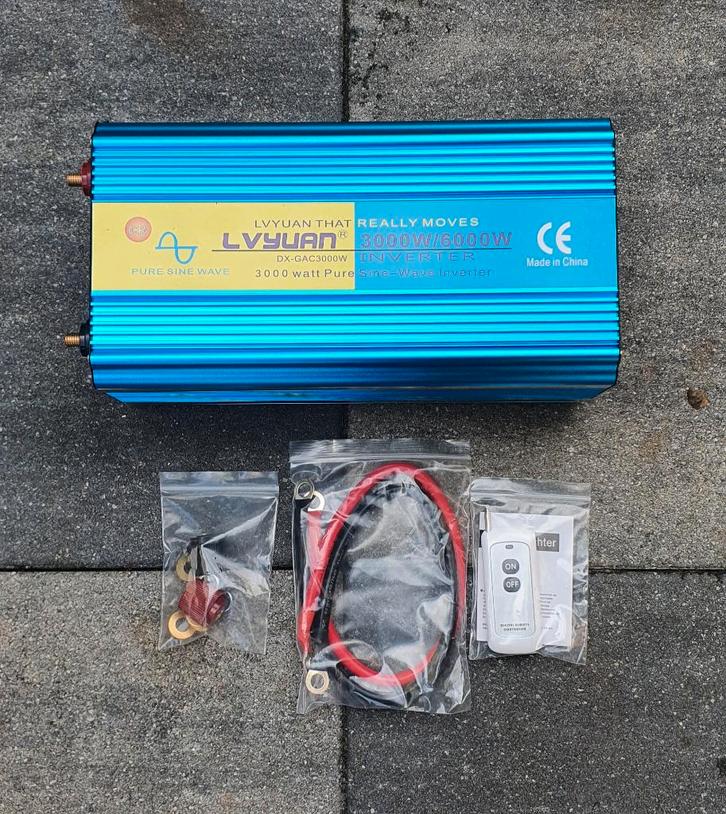 12V NAAR 230V OMVORMER 6000W NIEUW! Incl. afstandsbediening, Caravans en Kamperen, Camper-accessoires, Nieuw, Ophalen of Verzenden