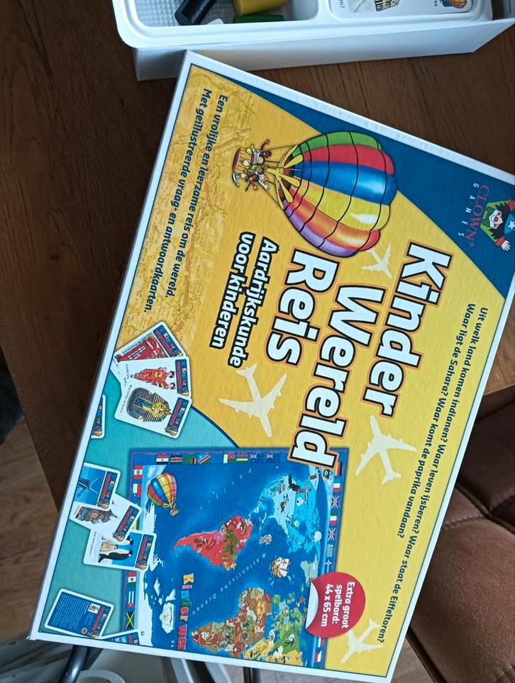 Kinder Wereld Reis - Educatief Bordspel, Hobby en Vrije tijd, Gezelschapsspellen | Overige, Zo goed als nieuw, Een of twee spelers