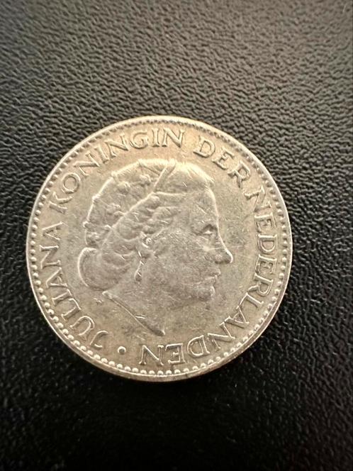 Koningin Juliana 1 gulden munt uit 1955, Postzegels en Munten, Munten | Nederland, 1 gulden, Koningin Juliana, Ophalen of Verzenden