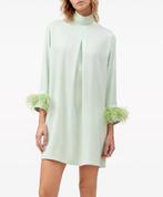 NIEUW Sleeper mini-jurk/blouse/tuniek van satijn met veren, Nieuw, Ophalen of Verzenden, Maat 36 (S), Boven de knie