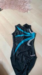 Turnpakje Agiva - Zwart met blauw maat 152, Sport en Fitness, Turnen, Zwart, Ophalen of Verzenden, Zo goed als nieuw, Turnpak(je)