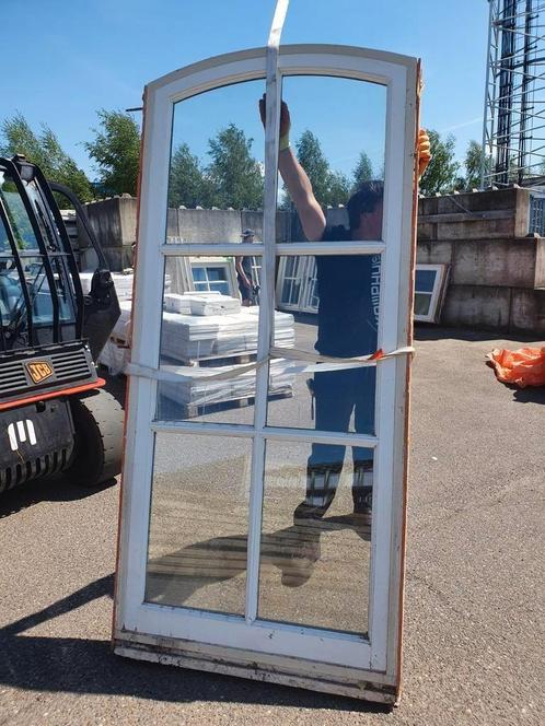 Raamkozijn getogen dubbelglas ( 007 ), Doe-het-zelf en Verbouw, Kozijnen en Schuifpuien, Gebruikt, Raamkozijn, Hout, Inclusief glas