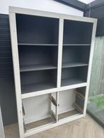 Gratis Buffetkast Jan des Bouvrie - Wit met grijze accenten, Ophalen, Gebruikt, 100 tot 150 cm, Meerdere deuren