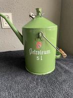 Oude Groene Petroleumkan - 5 Liter Emaille Kan Decoratie, Ophalen of Verzenden