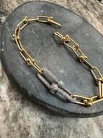 18K Gouden Armband, Ophalen of Verzenden, Nieuw, Goud, Met edelsteen