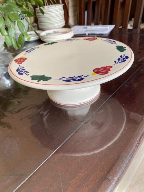 Boerenbont plateau op voet voor gebak/petit four Boerenbond, Huis en Inrichting, Keuken | Servies, Gebruikt, Schaal of Schalen