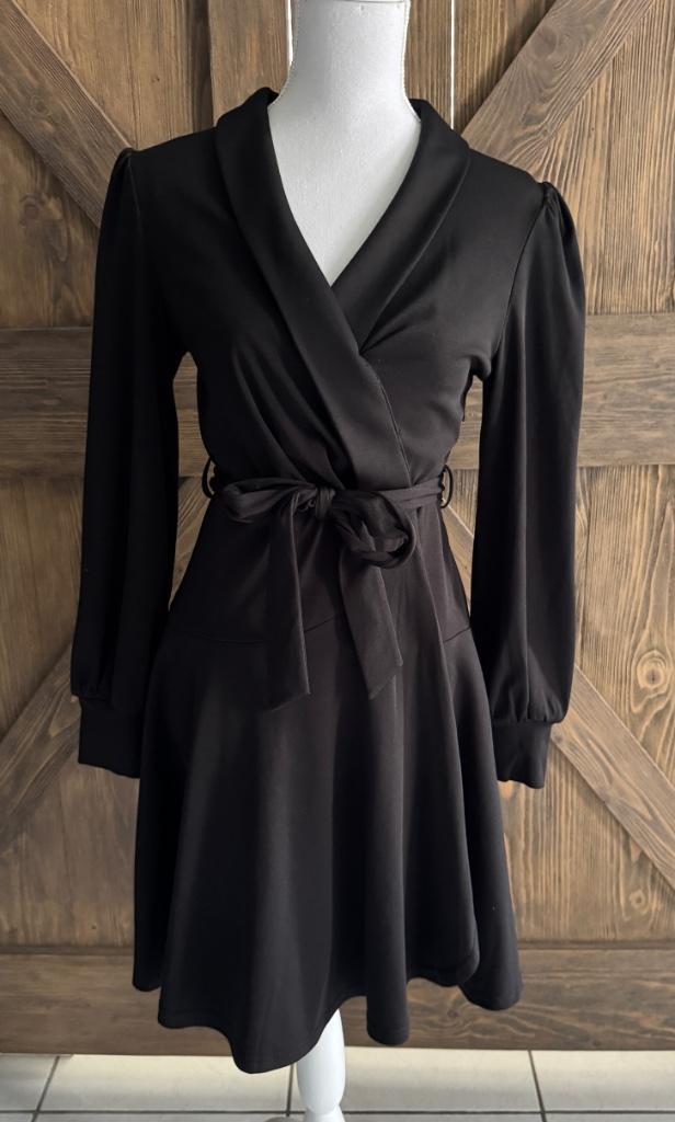 Grace Karin zwart dames jurkje – lange mouwen – maat S, Kleding | Dames, Jurken, Zo goed als nieuw, Maat 36 (S), Zwart, Knielengte