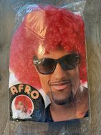 Afro krullen pruik rood carnaval, Ophalen of Verzenden, Zo goed als nieuw, Carnaval