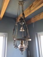 Antieke Hanglamp / Olielamp met Glas, Ophalen of Verzenden