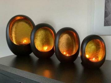 MARRAKECH Egg T-light Goud, zwart/goud of koper beschikbaar voor biedingen