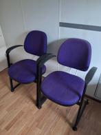 Zware kwaliteit kantoorstoelen paarse bekleding, Huis en Inrichting, Stoelen, Ophalen, Gebruikt, Overige kleuren
