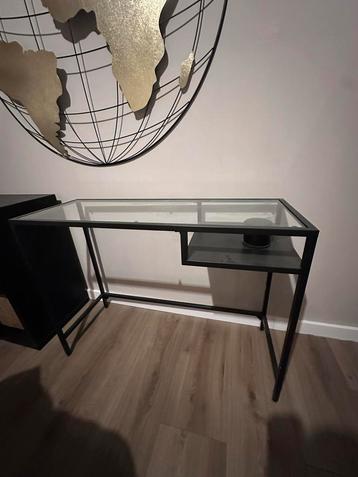 IKEA VITTSJÖ Laptoptafel/side table Zwart/Glas beschikbaar voor biedingen