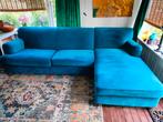 Blauwe slaapbank, Ophalen, Blauw, Tweepersoons, 190 cm of minder