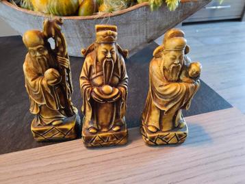 3 bijzondere chinese beeldjes, mannen beschikbaar voor biedingen